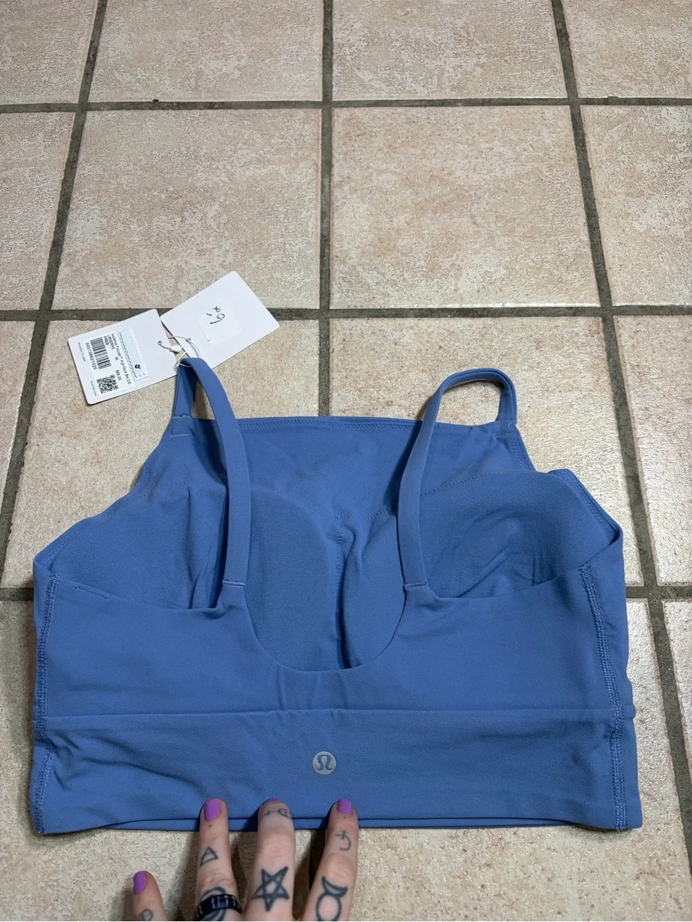 NWT Lululemon Focuser High-Neck Bra *C/D Cup (Prep Blue) Size M